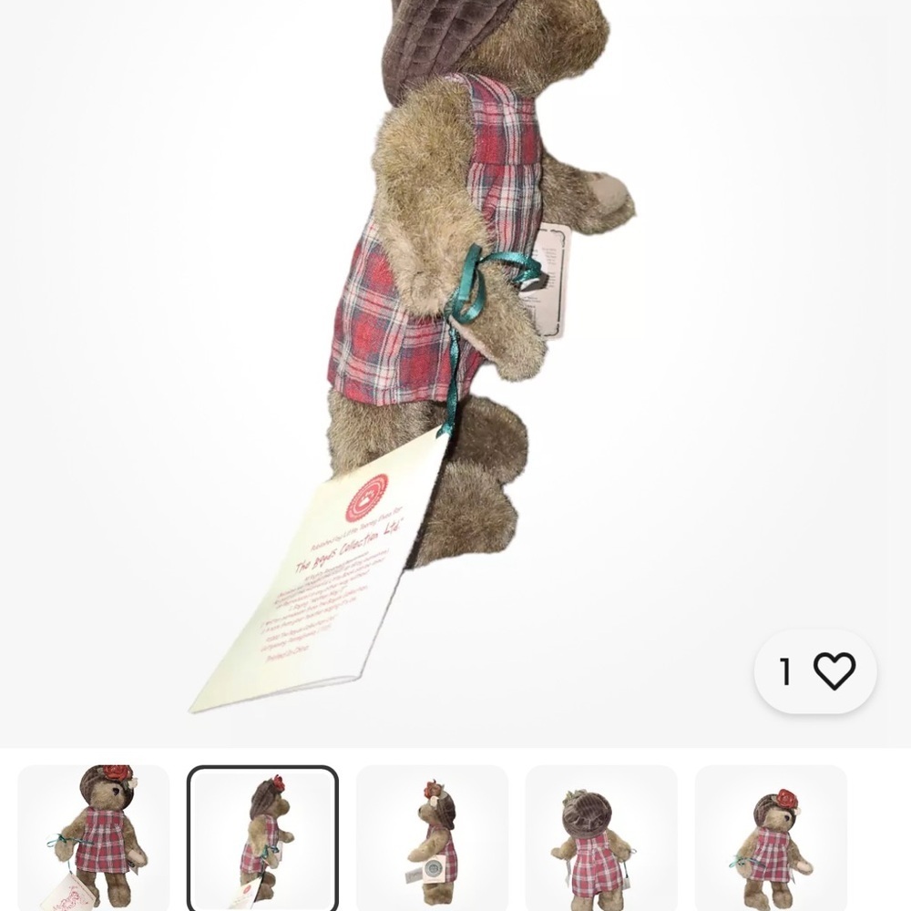 BOYDS BEARS LIZZIE WISHKABBILE DAY BEAR VINTAGE 2000 NEW w/ Tags Y2K - Picture 12 of 13